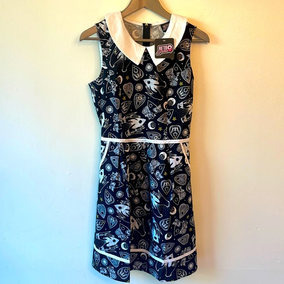 Retrolicious Dresses & Skirts - NWT Hard to Find Retrolicious OUIJA Collared Dress Halloween Spooky Spirts sz M